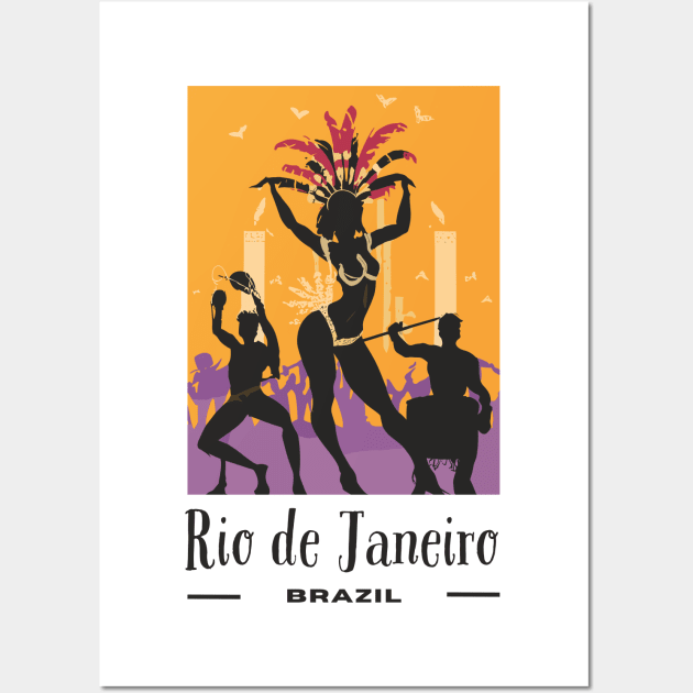 Carnaval - Rio de Janeiro - Brazil Wall Art by goodoldvintage